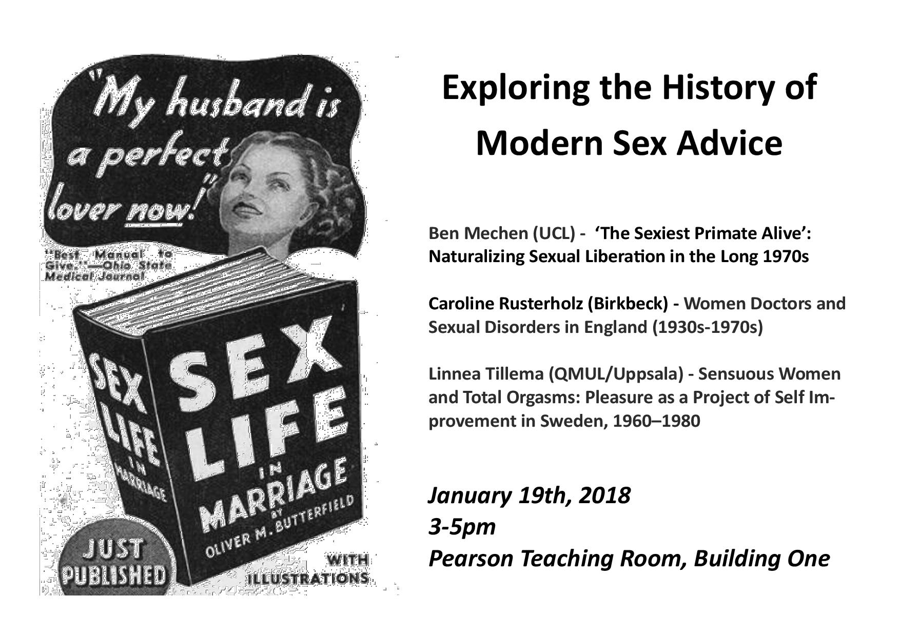 Workshop: Exploring the history of modern sex advice | Rethinking Sexology